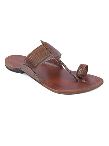 KORAKARI Men Kolhapuri Chappal Handcrafted Sandal Smooth and Comf...
