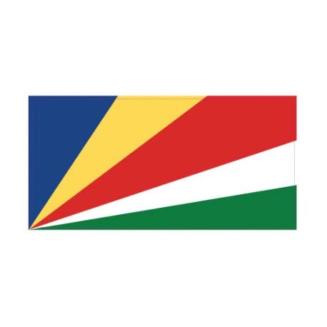Autocollant Drapeau Seychelles sticker flag - Taille : 8 cm