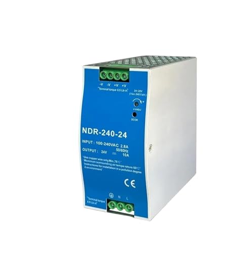 Transformateur industriel sur rail NDR 240 W 24 V CA pour armoire électrique