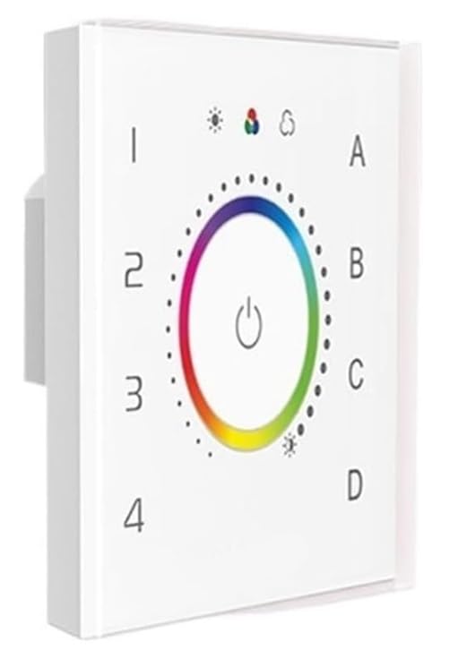 86 models of DALI touch screen wall DIM CCT RGB RGBW switch controller bus powered; DALI dual group LED light button switch(EDT4)