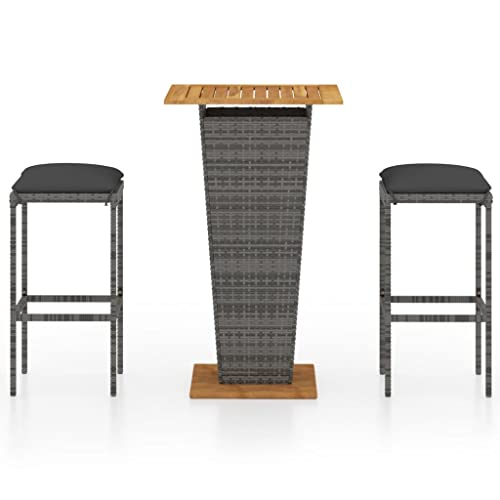 Ensemble de bar de jardin 3 pièces robuste pour affronter les intempéries