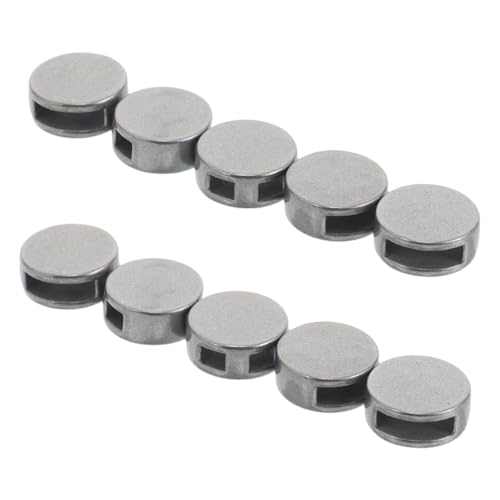 WEKAMOS 10Pcs Metal Strap Buckle Elastic Rope Fastener for DIY Notebooks Crafts and Drawstrings Stylish Decorative Cord Locks