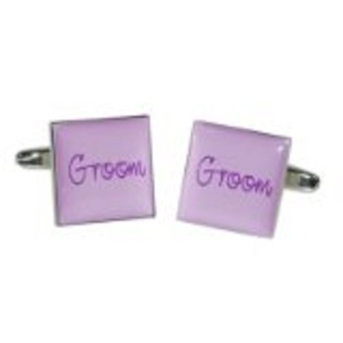 Mancuernillas GTR cuadradas lilas para hombre