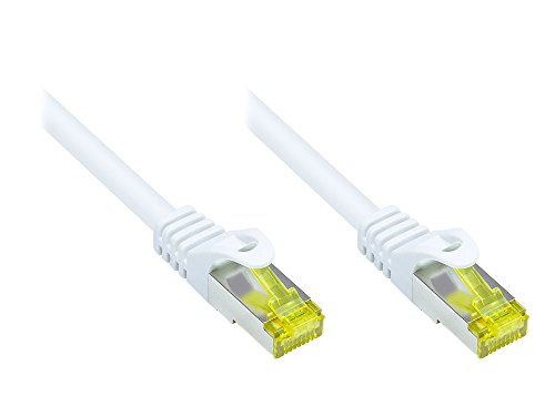 Good Connections Cat.5e Ethernet LAN Patch Cable Snagless RNS, SF/UTP, 100 MHz; Gigabit Capable (10/100/1000 Base-T Ethernet Networking) for Patch Panel, Switch, Router, Modem White 2 m