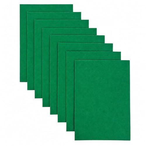 Image of Jtnohx Stiff Felt, 2mm Thick Felt Sheets for Crafts, 8 inchx12 inch Hard Felt Fabric Squares 8Pcs for DIY Projects (Dark Green)