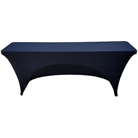 Banquet Tables Pro Black Spandex Cover for 18 x 72 Rectangular 18 x 6ft Narrow Training Tables Open Back Cover
