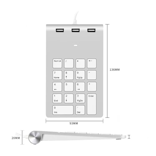 Pavé Numérique 18 Touches pour Ajouter un Clavier Cible sur Laptop - 7