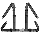 Yakitoko Universal 4 point Safety Harness Set 2' Fits Go Kart,UTV,ATV,Racing Black