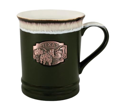 Taza Americaware Texas Medallón 3D 18 oz marrón miniatura 1