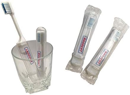 Travel Toothbrush with Cover (2 Pack), Medium Soft Bristles, Individually Wrapped, Foldable, On The Go