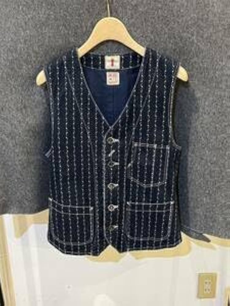 15周年モデル SAMURAI JEANS サムライ 刺し子 ベスト インディゴ 15周年モデル SAMURAI JEANS サムライ 刺し子 ベスト インディゴ