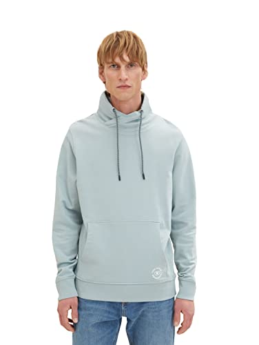 TOM TAILOR Herren 1035542 Sweatshirt, 28129 - Light Ice Blue, 3XL