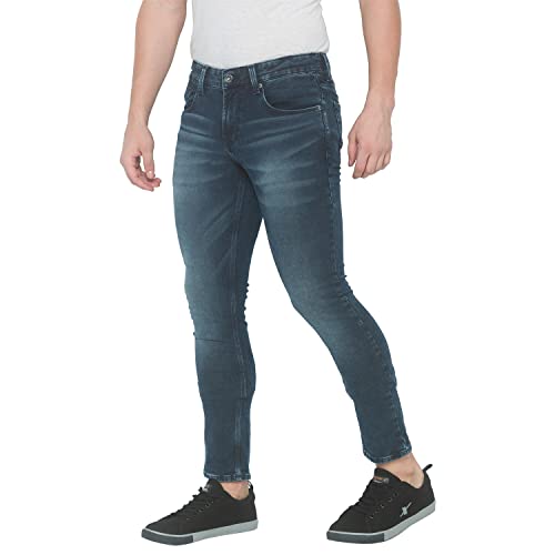 Image of Spykar Men's Skinny Jeans (SKN-01BB-34 Mid Blue 32)