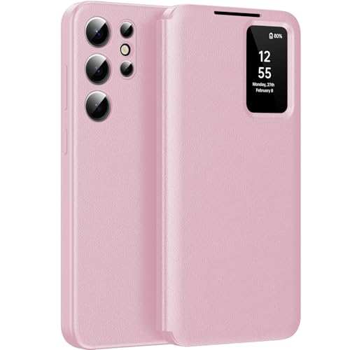 Etui Smart View S26 Ultra avec clapet transparent pour protection 360