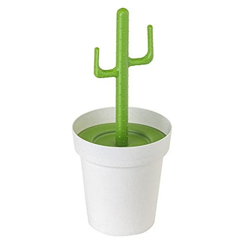Vigar Cactus Bathroom Bin, 3 Liter Waste Basket or Countertop Storage Container with Lid and Cactus-Shaped Handle, Eco-Friendly Bioplastic, Removable Inner Bin