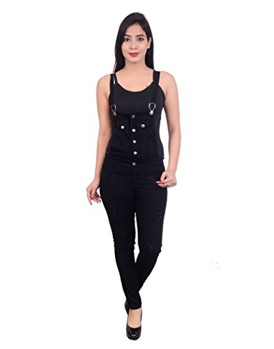 Devil Women's Denim Black Dungaree Devil Women's Denim Black Dungaree