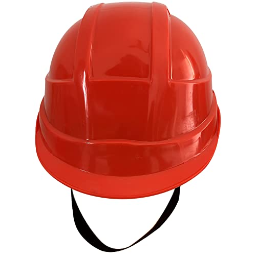 Image of LADWA Red Heavy Duty Director Safety Helmet, ISI Marked Industrial Protective Hard Hat for Construction and Outdoor Workplace Safety Use (Pack of 1)