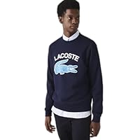 Lacoste Men's Graphics Big Croc Logo Sweat, Navy, X-Large
