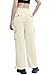 Cromoncent Girls High Waist Parachute Pants Y2K Cargo Trousers with Pockets, Beige, 7-8 Years = Tag 140