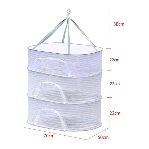 Image of Hanging Drying Netting Fish Net Drying Rack for Vegetables Clothes Underwear 50x70cm Three Layer|Hydroponics & Seed Starting |Tents Tarps & Shelves|1 Drying Net Basket