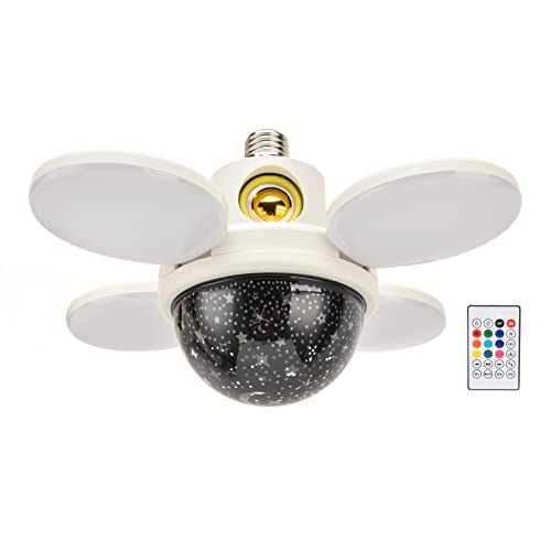 Fafeicy Altavoz de Bombilla Ajustable RGB 48W E27 Lámpara de Lámpara Iluminación Suave para Fiesta de Hotel
