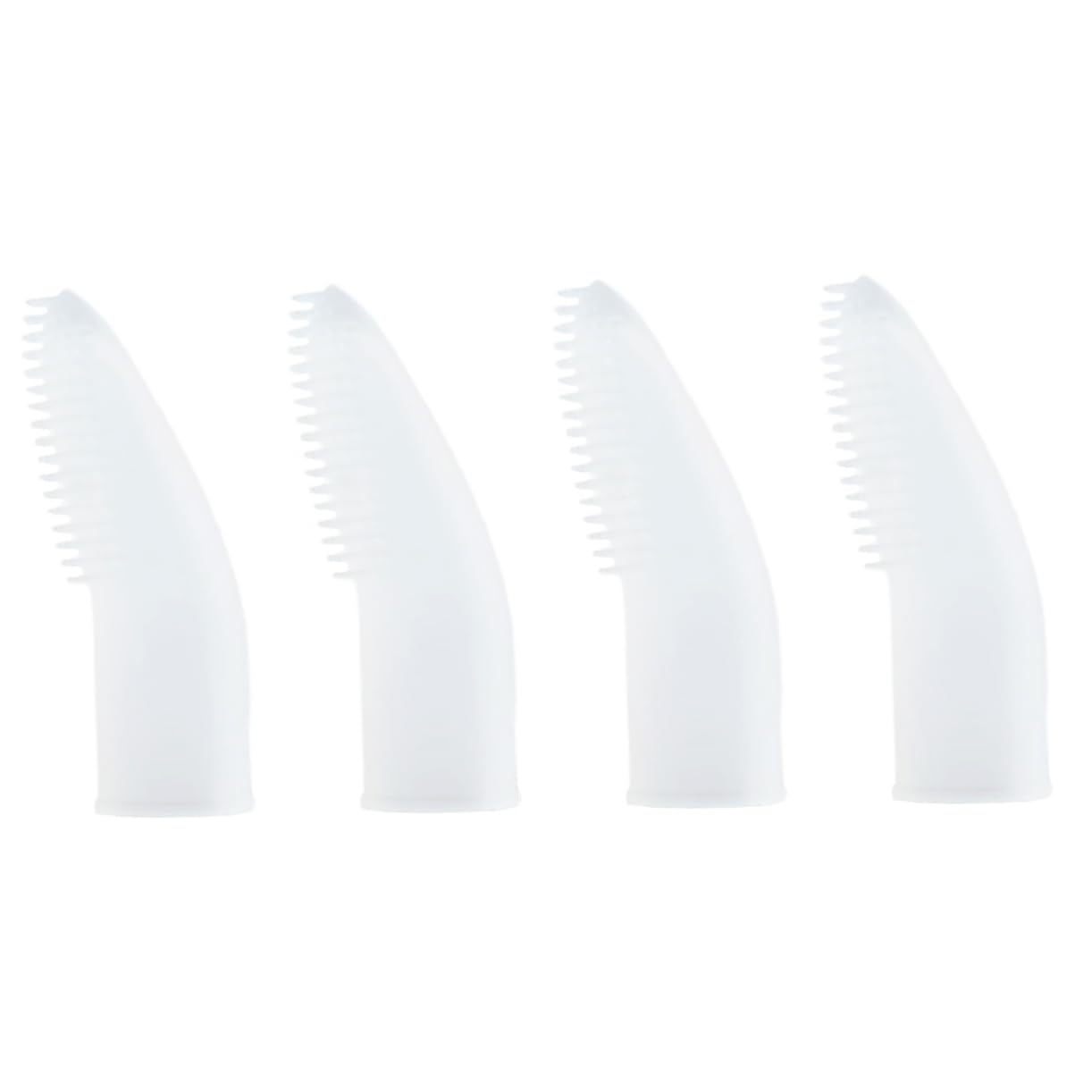 POPETPOP Lot De 4 Brosses À Dents Pour Animaux De Compagnie Outil De Nettoyage Des Dents De Chien Brosse À Dents En Silicone Pour Chien Fabrication Soignée Matériau Sûr
