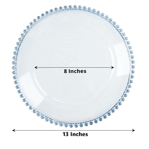 Platos cargadores acrílicos redondos 13" azul pack 12 miniatura 2