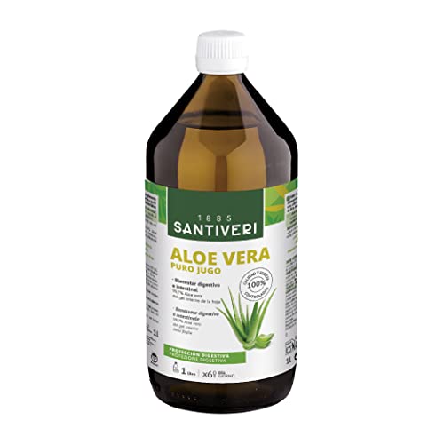 En Oferta Santiveri – Jugo Aloe Vera / Frasco 1L De Puro Jugo De Aloe Vera, Líquido De Sabor Suave Y Agradable