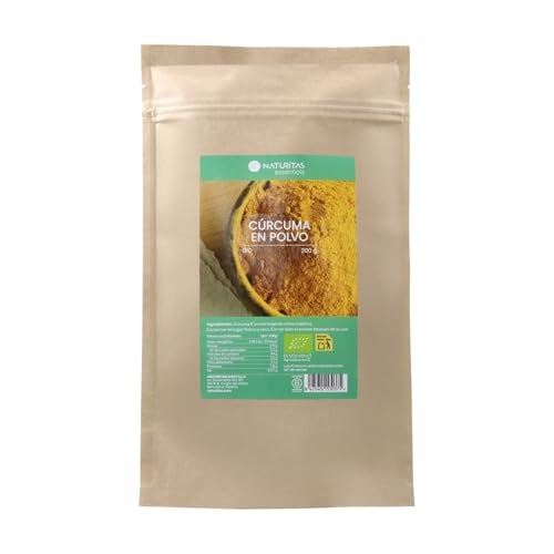 Cúrcuma en polvo BIO | 200 g de polvo | Naturitas Essentials | Cúrcuma Bio en polvo | Especia rica en curcumina | Especias