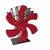 6-Blade Fireplace Fan Home Circulation Heat Powered Fan Accessories