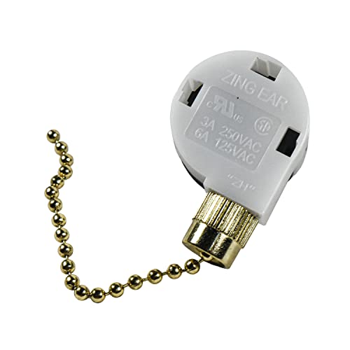Image of HQRP Ceiling Fan Pull Chain 3-Speed 4-Wire Control Switch Compatible with Westinghouse Ceiling Fan, Function L-1-2-3, L-2-3, L-1-3, L-1-2 + HQRP Coaster