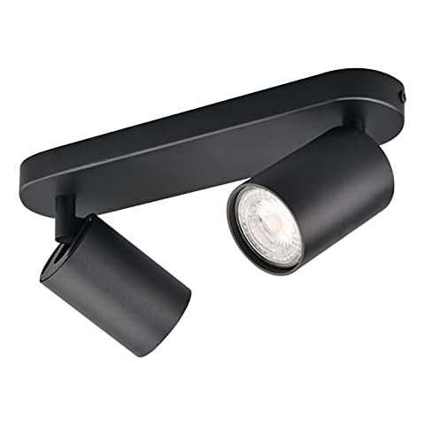 KYOTECH Lámpara de Techo LED con 2 Focos Orientables y Giratorios Cover