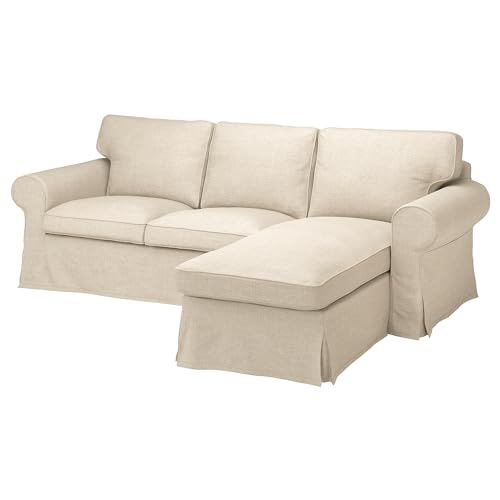Prodotto in Svezia ProTuning EKTORP Divano 3 posti con chaise longue, Kilanda beige chiaro