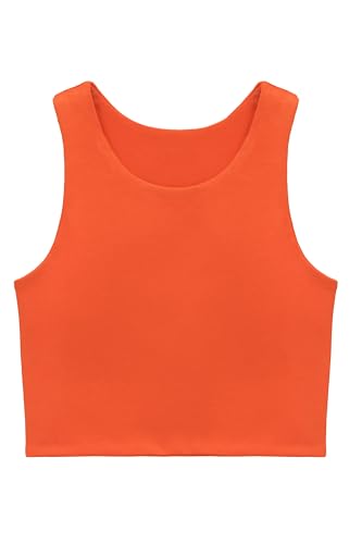Image of Lilax Girls' Double Lined Sleeveless Basic Crop Tank Top