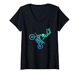 Photo Gallery donna motocross calligram dirt bike rider bicicletta maglietta con collo a v Photo Gallery donna motocross calligram dirt bike rider bicicletta maglietta con collo a v