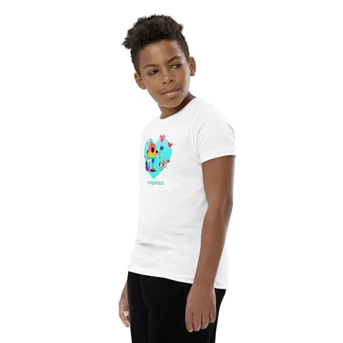 Lingokids Lots of Love T-Shirt for Young Girls & Boys | 100% Cotton, Sizes S to XL, Tee for Kids, White2