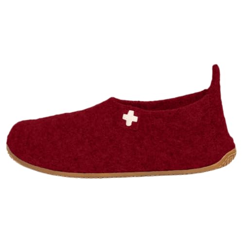 Chaussons bas Living Kitzbühel Schweizer Kreuz unisexe en feutre de laine 38
