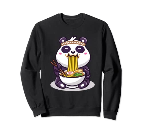 Cute Panda loves Ramen, Anime, Kawaii, japanese funny Sudadera