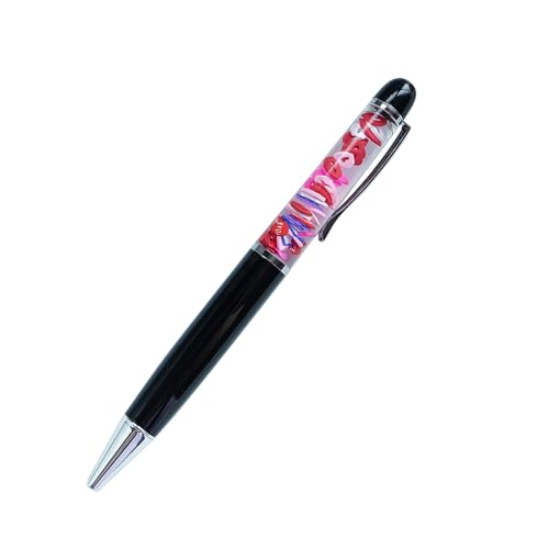 Image of Kiss Love Heart Funny Pens Cute Floater Floating Liquid Writing Journaling Office Pen Unique Gifts