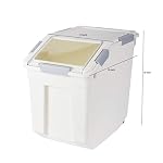 EonTone [2-Pack] 30 lbs Flour Storage Container, 25L Airtight Food Bin with Wheels BPA-Free - Image 3