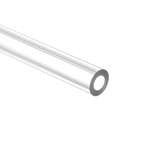 Image of uxcell Clear Rigid Tubing 6mm(1 /4 inch) ID x 12mm(0.47 inch) OD x 1Ft Length Round Plastic Polycarbonate Tube
