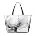Imagen de Bolsos de playa abstractos en blanco y negro para mujer