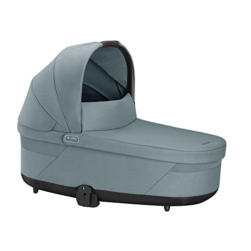 Image of Cybex Balios Cot S Lux Baby Bassinet - Integrated Easy-Carry Handle, Sun Canopy & Spacious, Cozy Interior, Compatible with Cybex Balios S Lux Stroller, Sky Blue