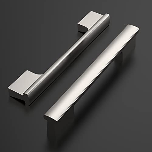 Amerdeco 10-Pack Brushed Satin Nickel Cabinet Pulls - 128mm Hole Centre Hardware for Kitchen and Bathroom Drawers - Image 3