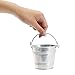 Juvale Mini Galvanized Metal Tins & Metal Pails - 6-Pack, 3 in H x 3.5 in W, Silver - Rustic Party Favors & Succulent Planters - Tin Cans for Crafts & Home Decor - Mini Baskets for Favors