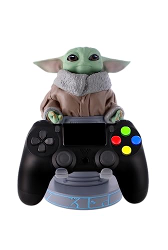 Cable Guys - Star Wars Grogu Seeing Stone Pose Gaming Accessories Holder & Phone Holder for Most Controller (Xbox, Play Station, Nintendo Switch) & Phone