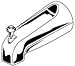 American Standard 060409-2950A SPOUT WALL MOUNT DIVERTER SLIP ON-W