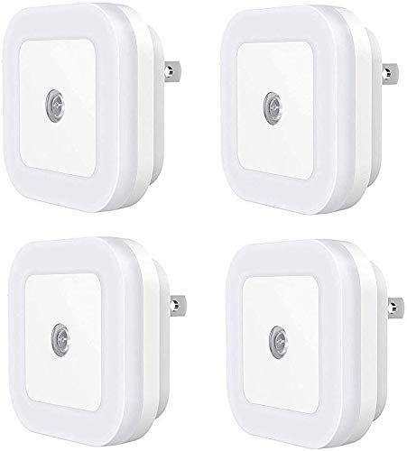 Bestmaple AE/SA Plug 4 Pack Baby Plug-in LED Night Light with Dusk-to-Dawn Sensor for Bedroom Bathroom Kitchen Hallway Stairs Daylight
