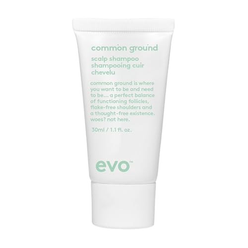 Evo Common Ground Scalp Shampoo for Dry, Flaky & Sensitive Scalp - Hydrates & Moisturises - 30 ml, Travel Size