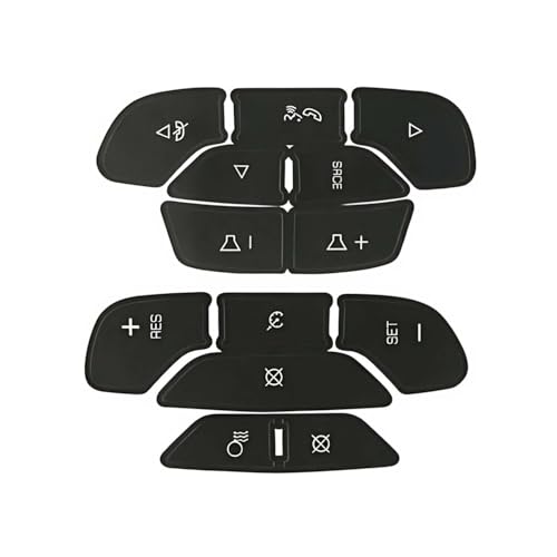 Image of Steering Wheel Dash Button Repair Stickers Decals Compatible with Chevrolet Silverado GM GMC Yukon Acadia Sierra Tahoe Suburban 2006-2014 Interior Car Accessories